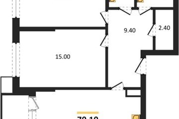 Фото №1: 2-комнатная квартира 70 м² - Краснодар, мкр. Парк Победы, 