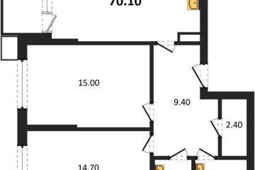 Фото №1: 2-комнатная квартира 70 м² - Краснодар, мкр. Парк Победы, 