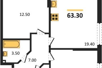 Фото №1: 2-комнатная квартира 63 м² - Краснодар, мкр. Парк Победы, 