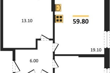Фото №1: 2-комнатная квартира 59 м² - Краснодар, мкр. Парк Победы, 