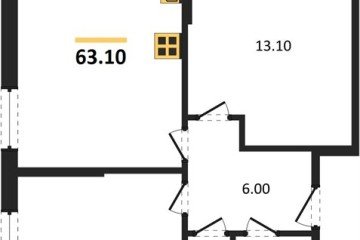 Фото №1: 2-комнатная квартира 63 м² - Краснодар, мкр. Прикубанский внутригородской округ, 