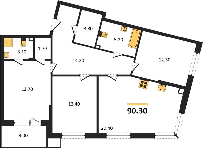 Фото №1: 3-комнатная квартира 90 м² - Краснодар, Парк Победы, мкр. Прикубанский внутригородской округ