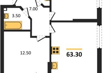 Фото №1: 2-комнатная квартира 63 м² - Краснодар, мкр. Прикубанский внутригородской округ, 