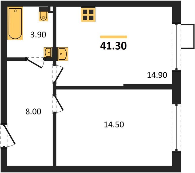 Фото №1: 1-комнатная квартира 41 м² - Краснодар, Парк Победы, мкр. Прикубанский внутригородской округ