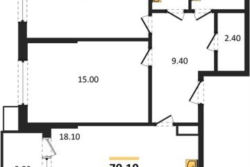 Фото №1: 2-комнатная квартира 70 м² - Краснодар, мкр. Прикубанский внутригородской округ, 