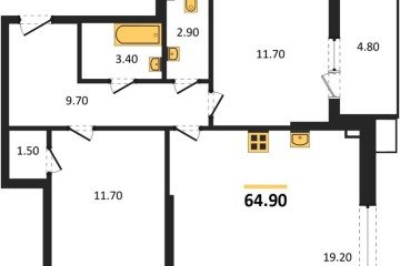 Фото №1: 2-комнатная квартира 64 м² - Краснодар, мкр. Прикубанский внутригородской округ, 