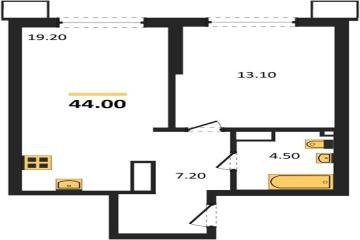 Фото №1: 1-комнатная квартира 44 м² - Краснодар, мкр. Прикубанский внутригородской округ, 