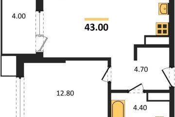 Фото №1: 1-комнатная квартира 43 м² - Краснодар, мкр. Прикубанский внутригородской округ, 