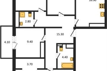 Фото №1: 4-комнатная квартира 114 м² - Краснодар, мкр. жилой комплекс Все Свои, 