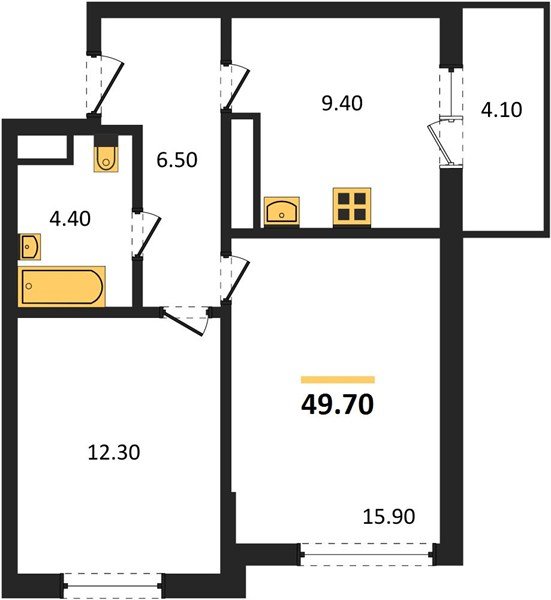 Фото №1: 2-комнатная квартира 48 м² - Краснодар, ЖК Все Свои Вип, Табачная Фабрика, жилой комплекс Все Свои, мкр. Центральный внутригородской округ