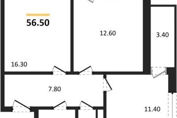 Фото №1: 2-комнатная квартира 56 м² - Краснодар, мкр. жилой комплекс Бауинвест, ул. Героя Владислава Посадского, 14/1