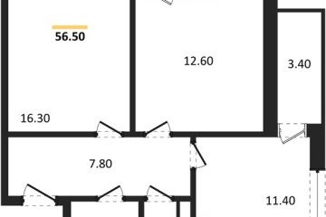 Фото №1: 2-комнатная квартира 56 м² - Краснодар, мкр. жилой комплекс Бауинвест, ул. Героя Владислава Посадского, 14/1