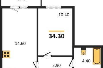 Фото №1: 1-комнатная квартира 34 м² - Яблоновский, мкр. жилой комплекс Дарград, ул. Тургеневское Шоссе, 33/5к39