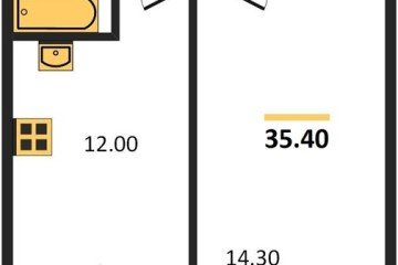 Фото №1: 1-комнатная квартира 35 м² - Яблоновский, мкр. жилой комплекс Дарград, ул. Тургеневское Шоссе, 33/5к42