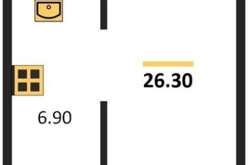 Фото №1: 1-комнатная квартира 26 м² - Яблоновский, мкр. жилой комплекс Дарград, ул. Тургеневское Шоссе, 33/5к42
