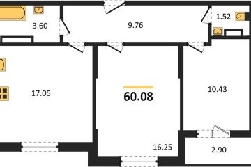 Фото №1: 2-комнатная квартира 60 м² - Краснодар, мкр. Карасунский внутригородской округ, 