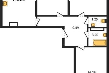 Фото №1: 3-комнатная квартира 74 м² - Краснодар, мкр. Карасунский внутригородской округ, 