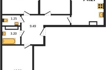 Фото №1: 3-комнатная квартира 74 м² - Краснодар, мкр. Карасунский внутригородской округ, 