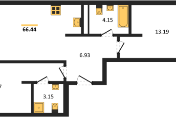Фото №1: 2-комнатная квартира 66 м² - Краснодар, мкр. жилой квартал Патрики, 