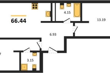 Фото №1: 2-комнатная квартира 66 м² - Краснодар, мкр. жилой квартал Патрики, 