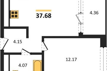 Фото №1: 1-комнатная квартира 37 м² - Краснодар, мкр. жилой квартал Патрики, 