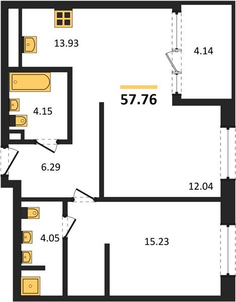Фото №1: 2-комнатная квартира 57 м² - Краснодар, Карасунский внутригородской округ, Хлопчато-бумажный Комбинат, мкр. жилой квартал Патрики