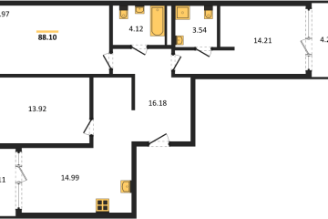 Фото №1: 3-комнатная квартира 88 м² - Краснодар, мкр. жилой квартал Патрики, 