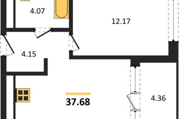 Фото №1: 1-комнатная квартира 37 м² - Краснодар, мкр. жилой квартал Патрики, 