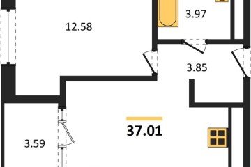 Фото №1: 1-комнатная квартира 37 м² - Краснодар, мкр. жилой квартал Патрики, 