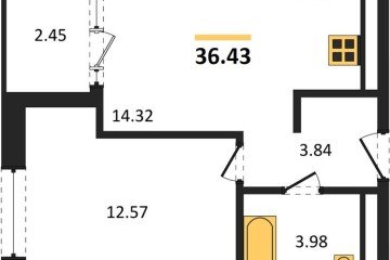 Фото №1: 1-комнатная квартира 36 м² - Краснодар, мкр. жилой квартал Патрики, 