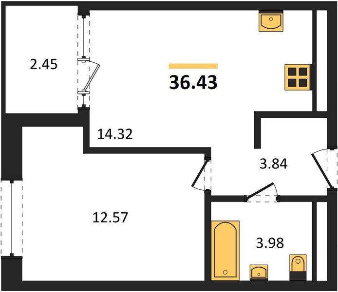 Фото №1: 1-комнатная квартира 36 м² - Краснодар, Карасунский внутригородской округ, Хлопчато-бумажный Комбинат, мкр. жилой квартал Патрики