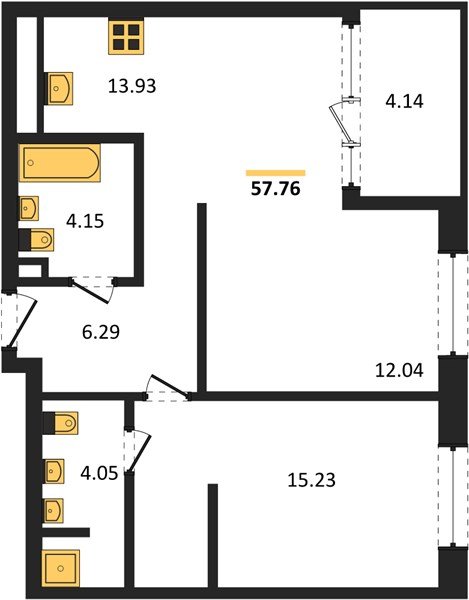 Фото №1: 2-комнатная квартира 57 м² - Краснодар, Карасунский внутригородской округ, Хлопчато-бумажный Комбинат, мкр. жилой квартал Патрики