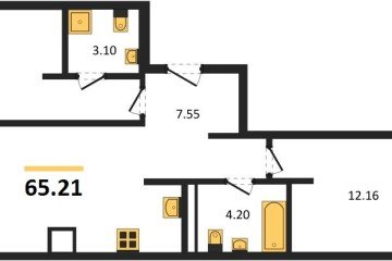 Фото №1: 2-комнатная квартира 65 м² - Краснодар, мкр. жилой квартал Патрики, 