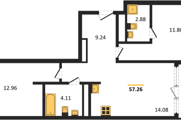 Фото №1: 2-комнатная квартира 57 м² - Краснодар, мкр. жилой квартал Патрики, 