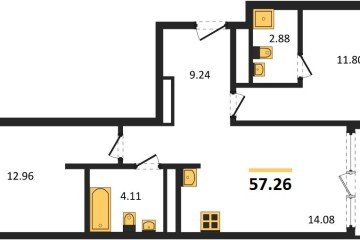Фото №1: 2-комнатная квартира 57 м² - Краснодар, мкр. жилой квартал Патрики, 