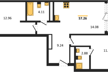 Фото №1: 2-комнатная квартира 57 м² - Краснодар, мкр. жилой квартал Патрики, 