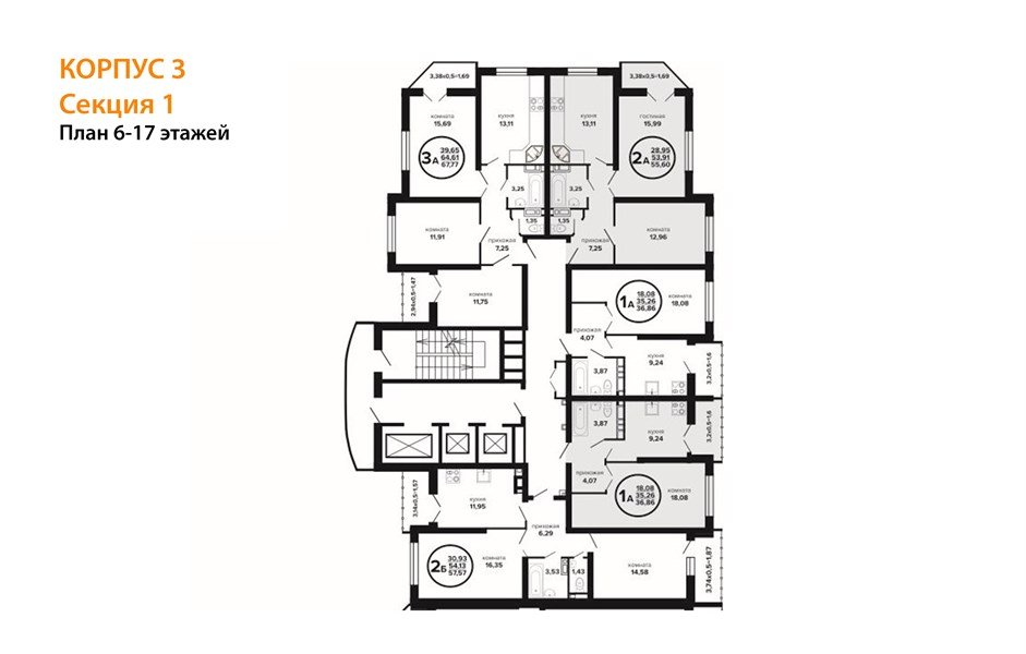 Фото №8: 3-комнатная квартира 67 м² - Краснодар, Прикубанский внутригородской округ, мкр. Музыкальный, ул. Российская, 257/7лит3