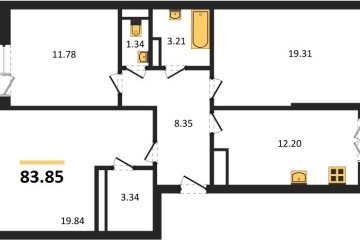 Фото №1: 3-комнатная квартира 83 м² - Краснодар, мкр. Музыкальный, ул. Российская, 257/7