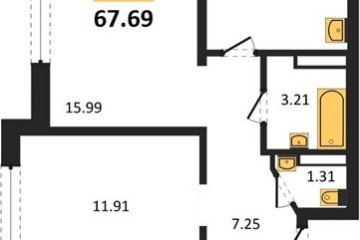 Фото №1: 3-комнатная квартира 67 м² - Краснодар, мкр. Музыкальный, ул. Российская, 257/7