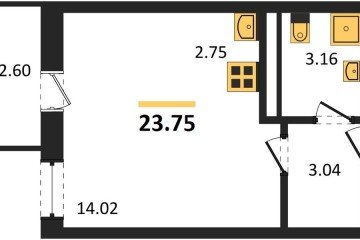Фото №1: Студия 23 м² - Краснодар, мкр. Музыкальный, ул. Российская, 257/7