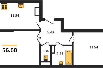 Фото №1: 2-комнатная квартира 57 м² - Краснодар, мкр. Музыкальный, ул. Российская, 257/7лит3