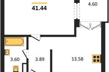 Фото №1: 1-комнатная квартира 41 м² - Краснодар, мкр. Музыкальный, ул. Российская, 257/7