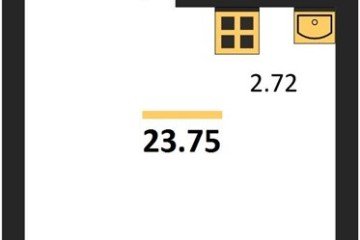 Фото №1: Студия 23 м² - Краснодар, мкр. Музыкальный, ул. Российская, 257/7