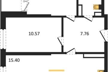 Фото №1: 2-комнатная квартира 54 м² - Краснодар, мкр. Музыкальный, ул. Российская, 257/7лит3