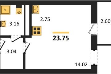 Фото №1: Студия 23 м² - Краснодар, мкр. Музыкальный, ул. Российская, 257/7