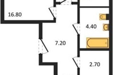 Фото №1: 2-комнатная квартира 64 м² - Яблоновский, мкр. ЖК Мегасити, 