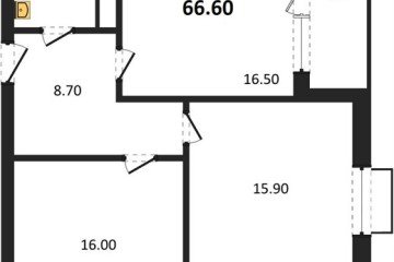 Фото №1: 2-комнатная квартира 66 м² - Яблоновский, мкр. ЖК Мегасити, 