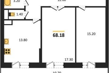 Фото №1: 2-комнатная квартира 68 м² - Краснодар, мкр. жилой комплекс Небо, ул. Ярославская, 115лит6