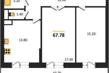 Фото №1: 2-комнатная квартира 67 м² - Краснодар, мкр. жилой комплекс Небо, ул. Ярославская, 115лит6