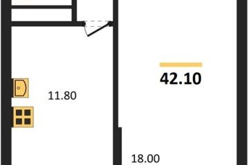 Фото №1: 1-комнатная квартира 42 м² - Краснодар, мкр. 9-й километр, ул. Ярославская, 115лит5